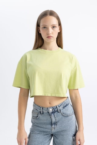 Crop top - Verde-claro