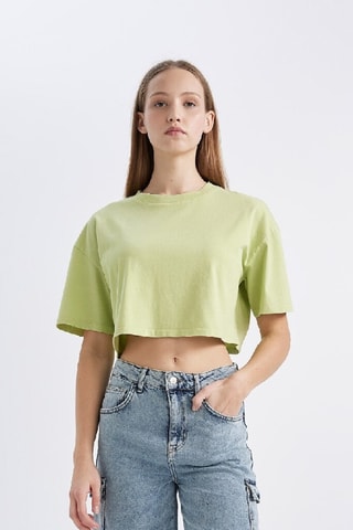 Crop top - Verde-claro