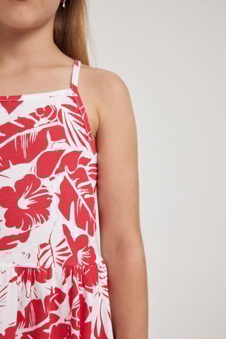 Vestido - Branco e vermelho