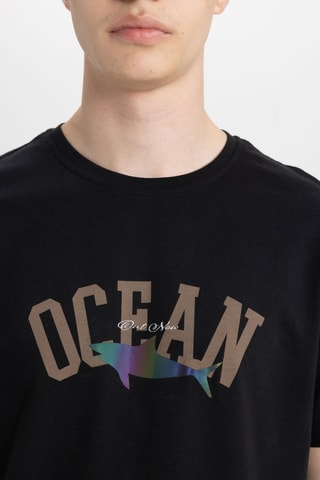 T-shirt Regular Fit - Zwart