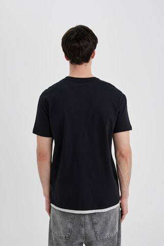 T-shirt Regular Fit - Zwart
