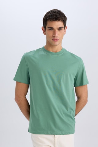 T-shirt Regular Fit - Saliegroen