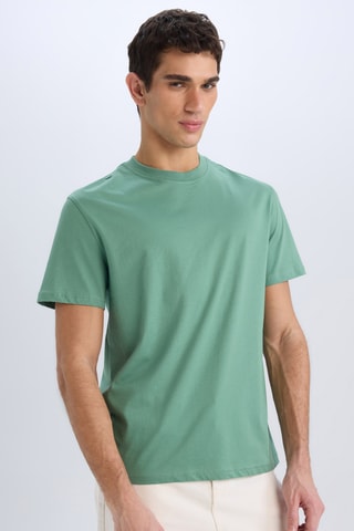 T-shirt Regular Fit - Saliegroen