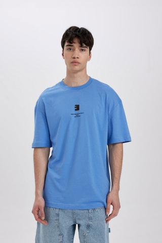 Relaxed T-shirt - Blauw