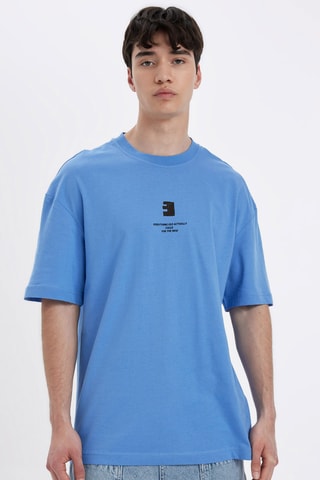 Relaxed T-shirt - Blauw