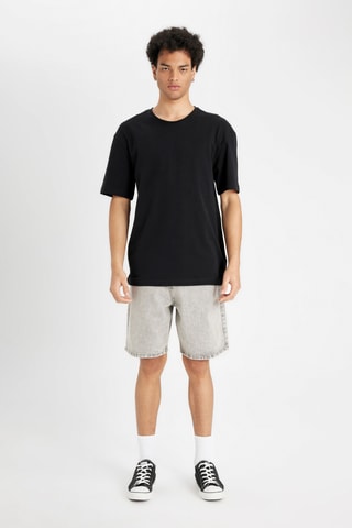 T-shirt Regular Fit - Zwart