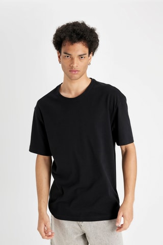 T-shirt Regular Fit - Zwart