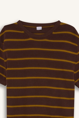 T-shirt regular - Castanho e bege