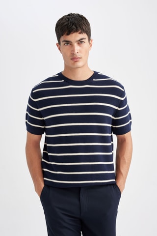 T-shirt regular - Azul-marinho