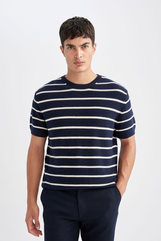 T-shirt regular - Azul-marinho