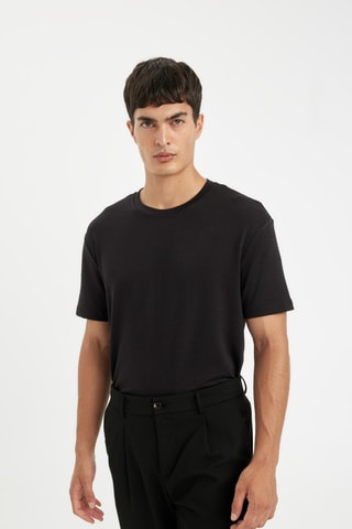 T-shirt Regular Fit - Zwart