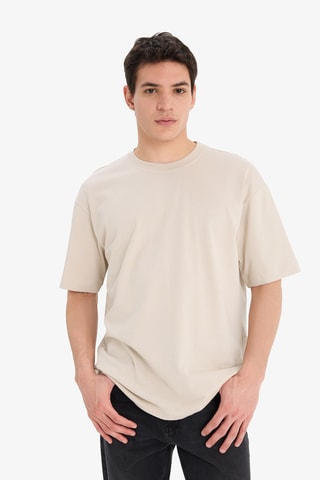 Oversized T-shirt - Beige