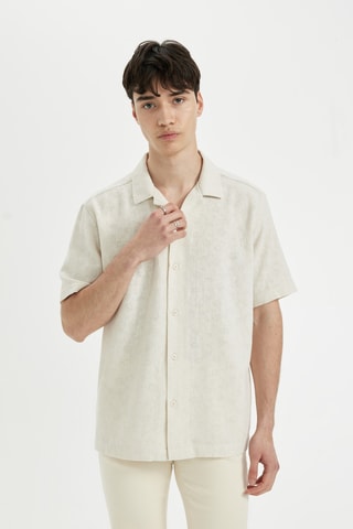Camisa regular - Bege