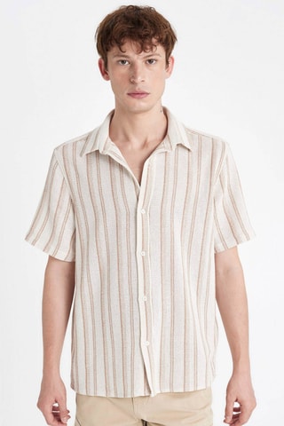 Camisa regular - Bege