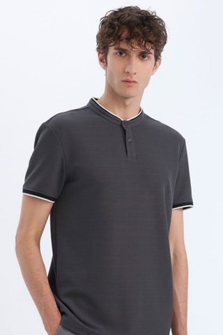 T-shirt Slim Fit - Donkergrijs