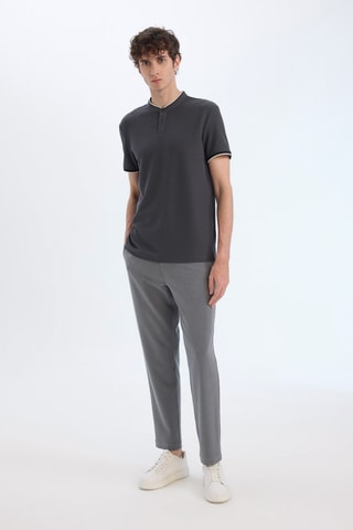 T-shirt Slim Fit - Donkergrijs
