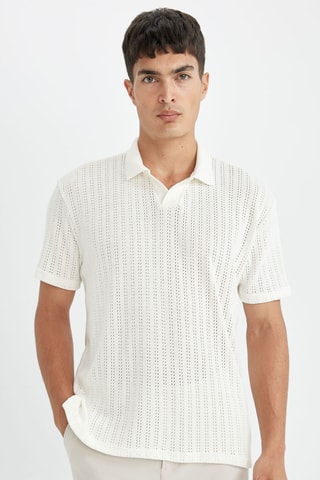 Polo regular - Esbranquiçado