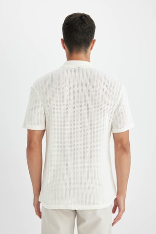 Polo regular - Esbranquiçado
