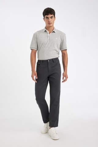 Polo regular - Cinzento mesclado