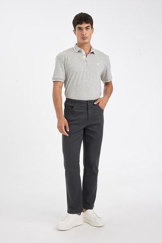 Polo regular - Cinzento mesclado
