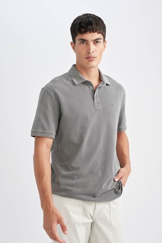 Polo regular - Cinzento