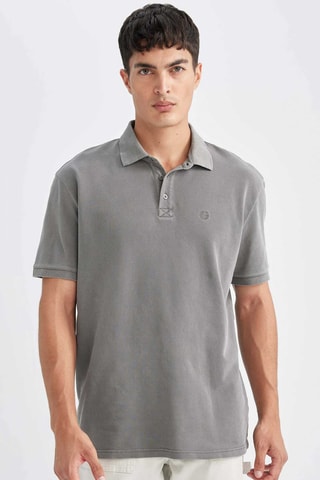 Polo regular - Cinzento