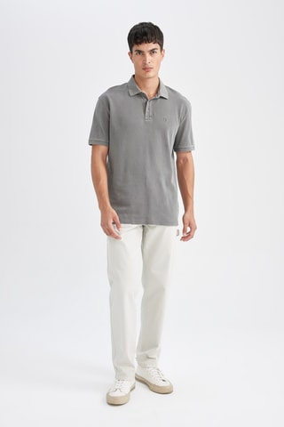 Polo regular - Cinzento