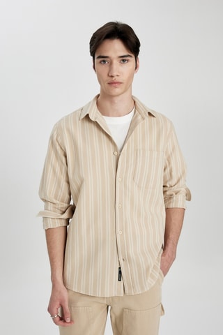 Camisa regular - Bege