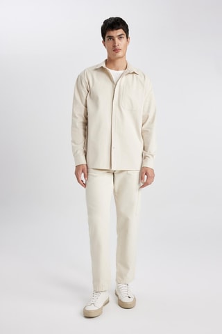 Overhemd relaxed - Beige