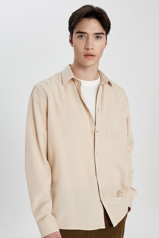 Camisa regular - Bege