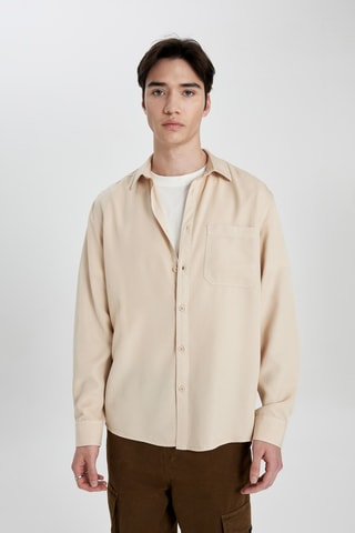 Camisa regular - Bege