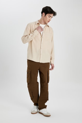 Camisa regular - Bege