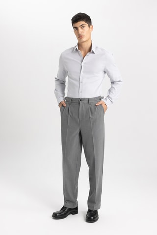 Overhemd Slim Fit - Lichtgrijs