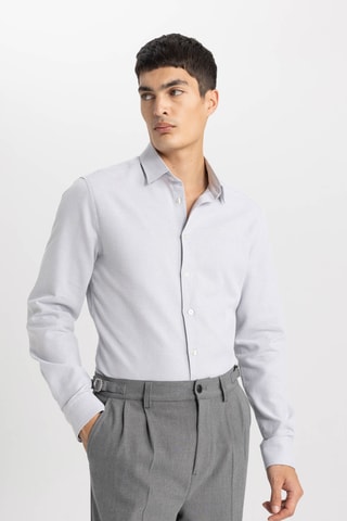 Overhemd Slim Fit - Lichtgrijs