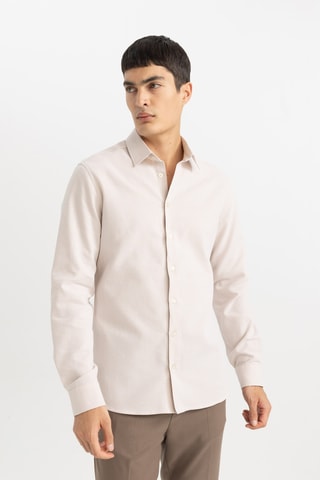 Overhemd Slim Fit - Beige