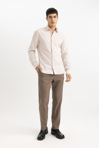 Overhemd Slim Fit - Beige