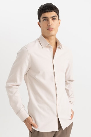 Overhemd Slim Fit - Beige