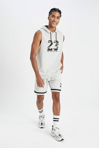 Sweat sem mangas - Cinzento-claro