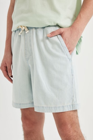 Bermudas relaxed - Azul-claro