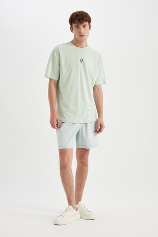 Bermudas relaxed - Azul-claro
