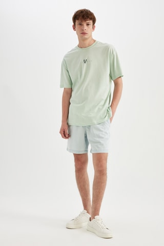 Bermudas relaxed - Azul-claro