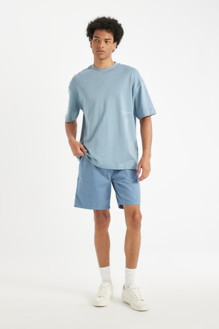 Bermudas relaxed - Azul-claro