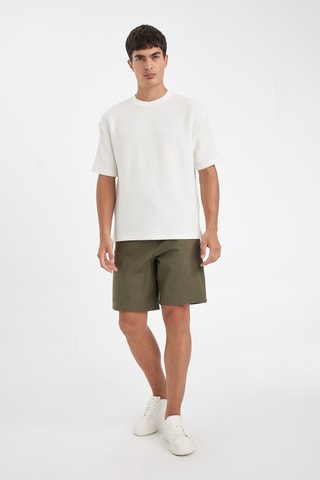 Bermudas relaxed - Verde-caqui