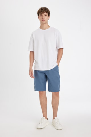 Bermudas direitas - Azul
