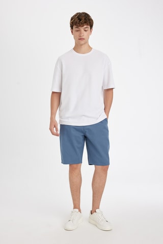 Bermudas direitas - Azul