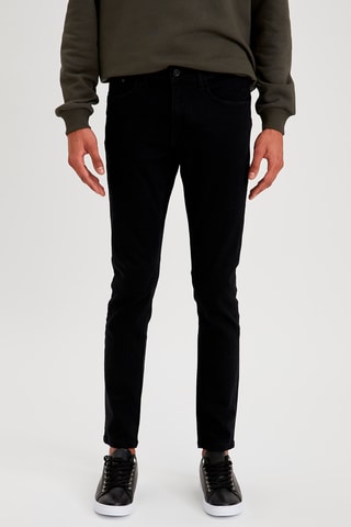 Calças de ganga slim - Preto