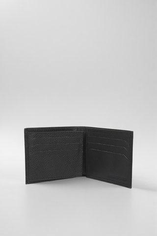 Carteira de couro - Preto