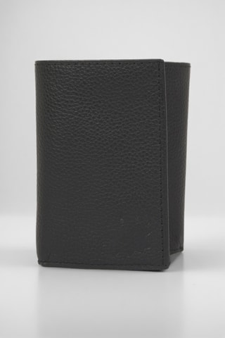 Carteira de couro - Preto