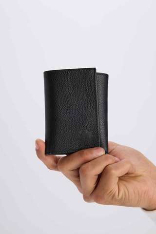 Carteira de couro - Preto