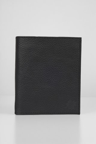 Carteira de couro - Preto